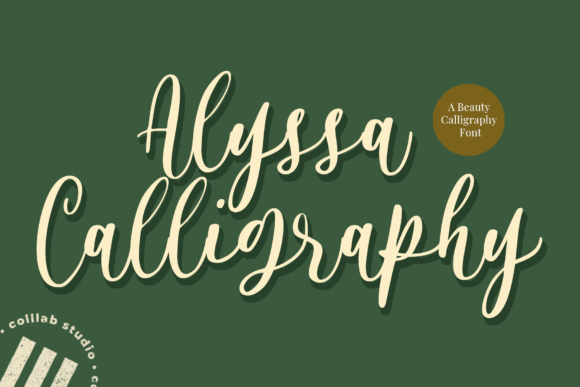 Alyssa Calligraphy Font for Handmade Products