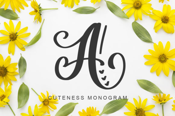 Amorah Monogram Font for Elegant Craft Projects