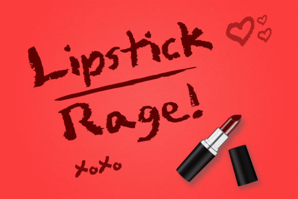 Lipstick Rage Font: Authentic Script for Handmade Crafts