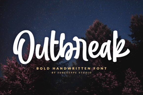 Outbreak Font: Bold Script for Handmade Products