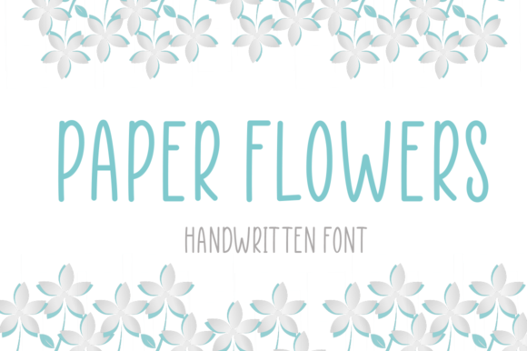 Paper Flowers Font: Handwritten Charm for Makers