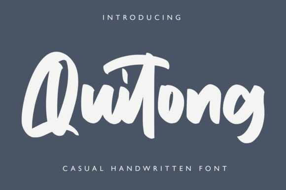 Quitong Font: Bold Handwritten Type for Branding