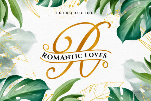 Romantic Loves Monogram Font for Digital Marketing