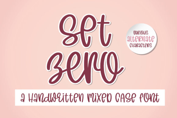 Set Zero Font: A Joyful Handwritten Typeface for Editorial Design
