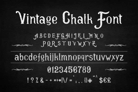 Vintage Chalk Font: Handwritten Charm for Makers